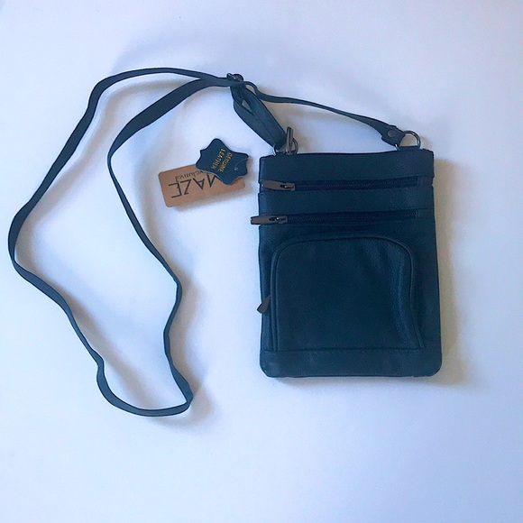 Super Soft Leather Crossbody Bag in Navy - Picture 1 of 2